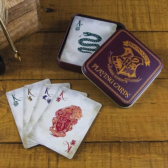 Paladone Harry Potter Playing Cards with Hogwarts House Crests in Tin, New - Picture 1 of 4
